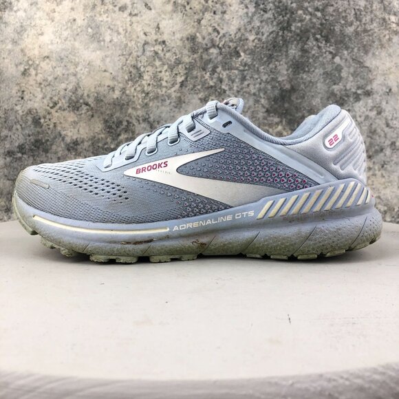 Brooks Women's Size 7.5B Adrenaline GTS 22 Blue Lace-Up Running Sneakers FAIR - Picture 7 of 15